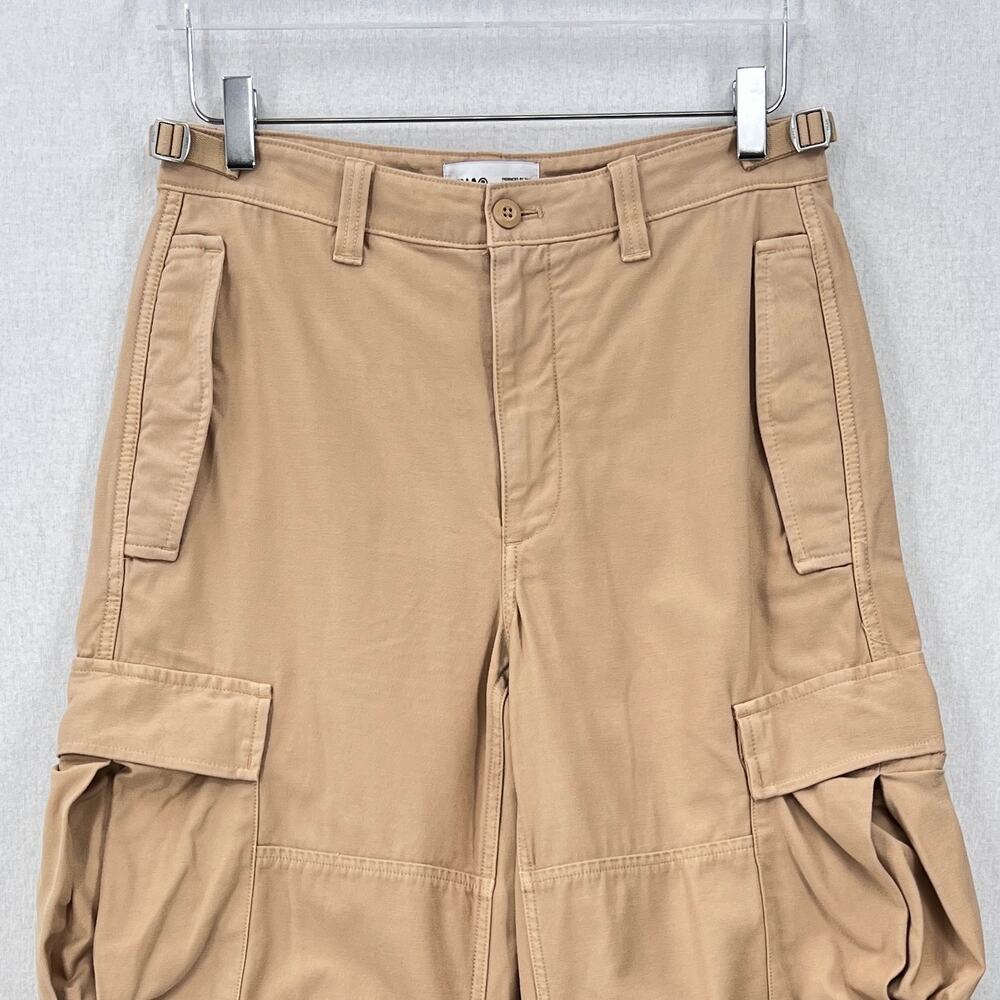 ARITZIA TNA Supply Cargo Pants Womens 6 Tan High Rise Wide Straight Leg Casual - Picture 7 of 16